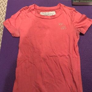 Abercrombie and Fitch size small coral moose tee